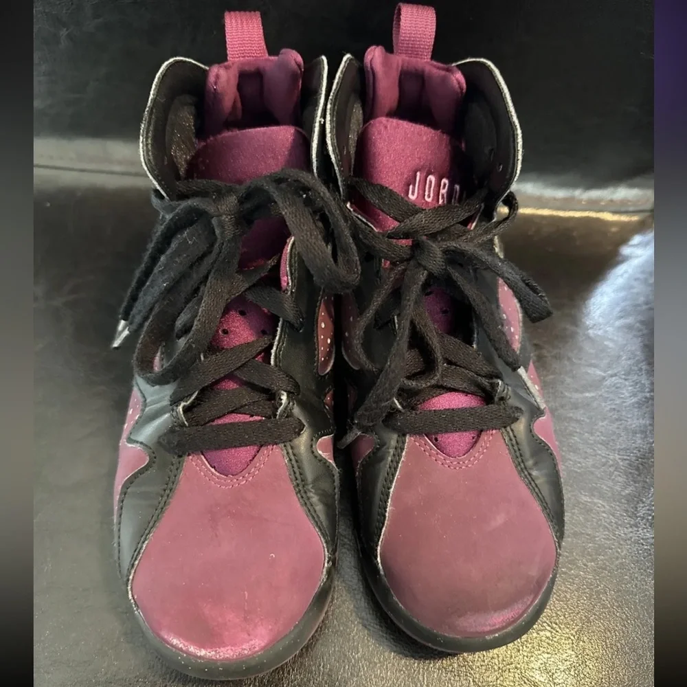 NIKE AIR JORDAN 7 RETRO MULBERRY / BLACK 442961-009 YOUTH SIZE 3Y - Picture 5 of 5